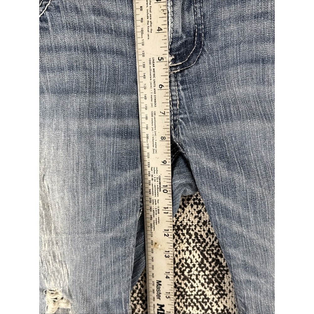 BKE Denim Culture Womens 31L (35 X 31.5) Distressed Destroyed‎ Boot Thick Stitch - Picture 13 of 16